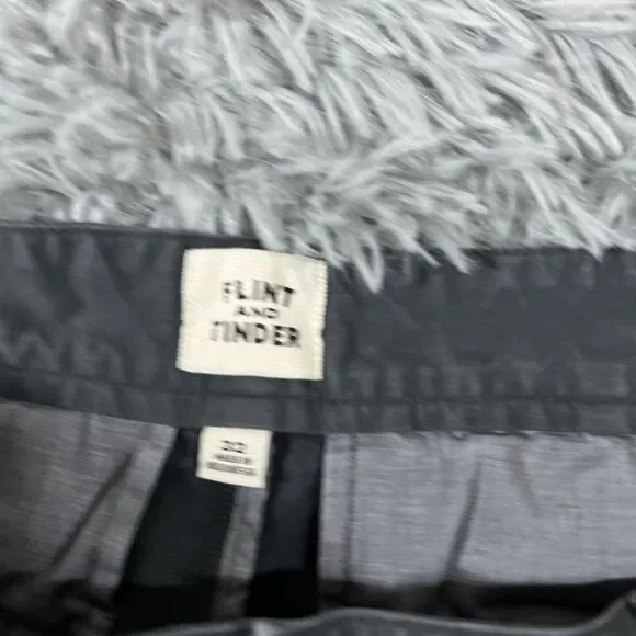 Flint And Tinder Shorts Mens 32 Black Chino Stretch Flat Front Casual Short - Picture 8 of 12